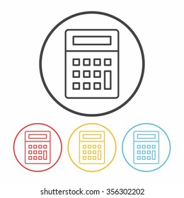 calculator line icon