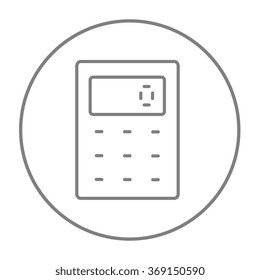 Icono de línea de calculadora.