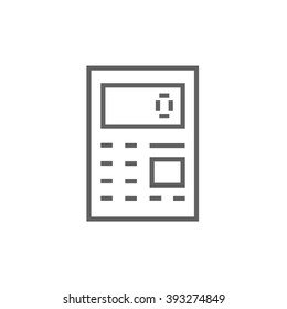 Calculator line icon.