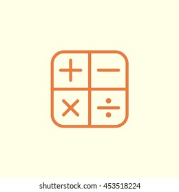 calculator line icon