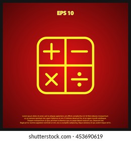 calculator line icon