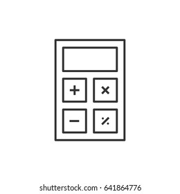 Calculator line icon