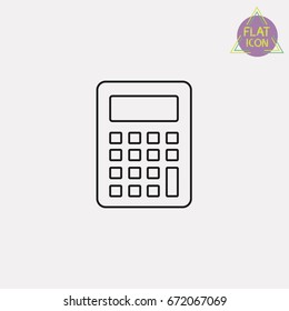 calculator line icon