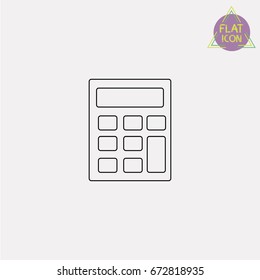 calculator line icon