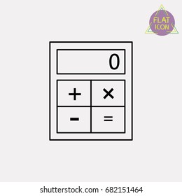 calculator line icon