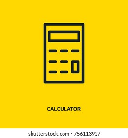 calculator line icon
