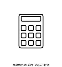 Icono de línea de calculador para aplicaciones y sitios web