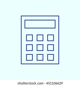Calculator Line icon. Eps-10.