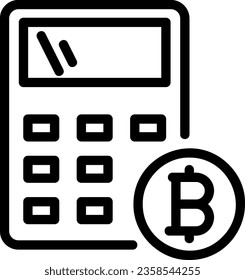 calculator line icon illustration vector