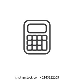 Icono de línea de calculadora. signo de estilo lineal para concepto móvil y diseño web. Icono del vector de contorno de la calculadora. Símbolo, ilustración del logotipo. Gráficos vectoriales
