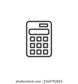 Calculator line icon. linear style sign for mobile concept and web design. calculator outline vector icon. Symbol, logo illustration. Vector graphics
