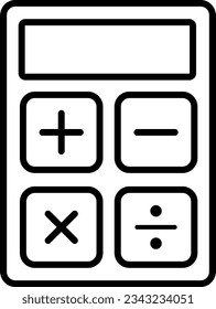 Calculator line icon. linear style sign for mobile concept and web design. Vector ilustration