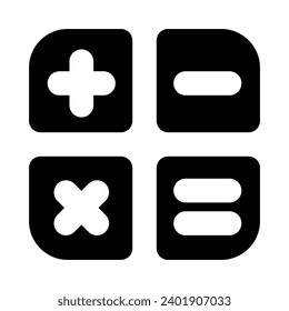 calculator line icon, math outline vector sign, linear style pictogram isolated on white. logo illustration