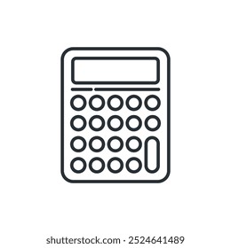 Calculator line icon. Mathematics, education concept. Isolated vector illustration