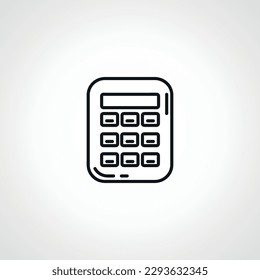 Calculator line icon. Calculator outline icon