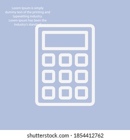 Calculator line icon, outline vector illustration.