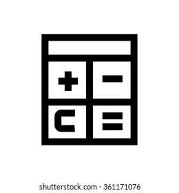 Calculator line icon. Pixel perfect fully editable vector icon suitable for websites, info graphics and print media.