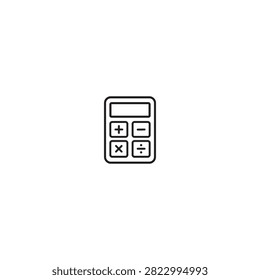 Calculator line icon representing math and basic arithmetic operations with calculator arithmetic calculate counting accounting business
