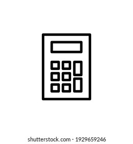 calculator line icon. School,Education, back to school thin line icon. Outline icons collection.simple symbols for web, app, application and graphic design element isolated on white background