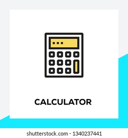 CALCULATOR LINE ICON SET