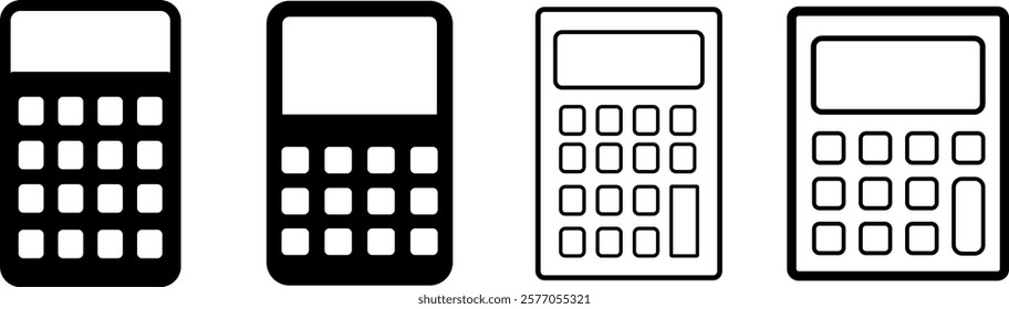 calculator line icon, calculator sign
