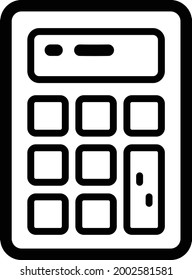 Calculator line icon - vector