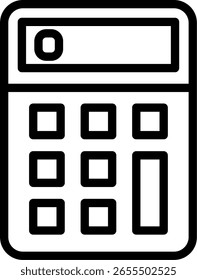 Calculator Line Icon Vector Design