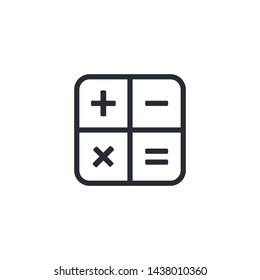 Calculator Line Icon Vector Illustration Eps