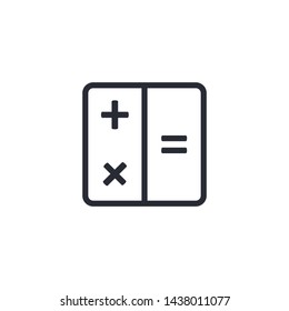 Calculator Line Icon Vector Illustration Eps