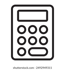 Calculator line icon. vector illustration.