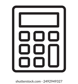 Calculator line icon. vector illustration.