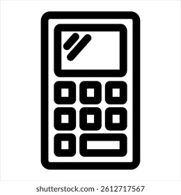 Calculator Line Icon Vector Illustration