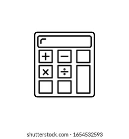 calculator line illustration icon on white background