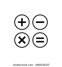 calculator line vector icon