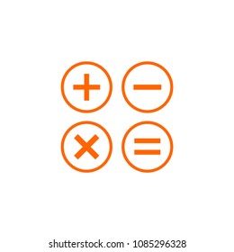 calculator line vector icon