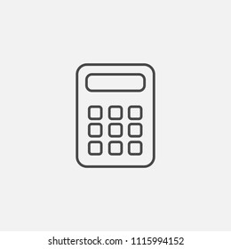 Calculator line vector icon