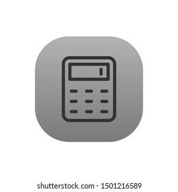 Calculator  - Line Vector Icon