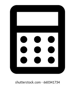 Calculator Line Vector Icon