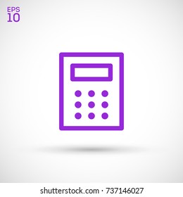 calculator line vector icon