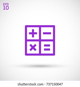 calculator line vector icon