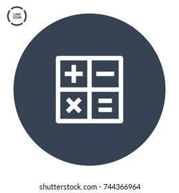 calculator line vector icon