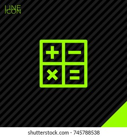 calculator line vector icon
