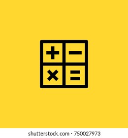 calculator line vector icon