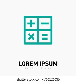 calculator line vector icon