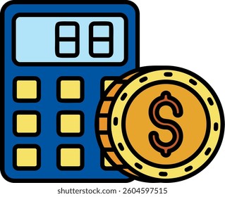 Calculator Line vector Icon Design