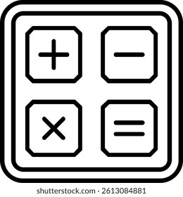 Calculator Line Vector Icon Design