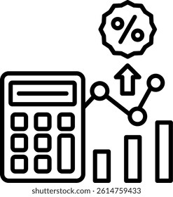 Calculator Line Vector Icon Design