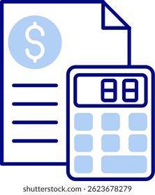 Línea de calculadora Vector Icon Design