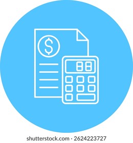 Línea de calculadora Vector Icon Design