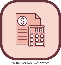 Calculator Line vector Icon Design